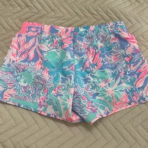 Lilly Pulitzer luxletic trail shorts.